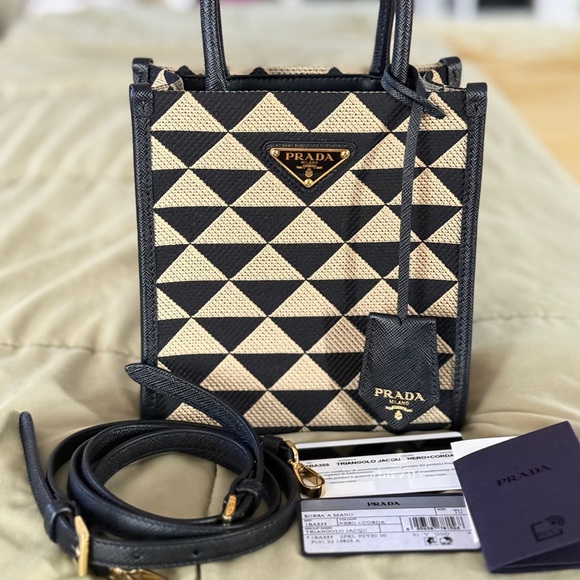 Prada Symbole embroidered fabric mini bag - Picture 6 of 9